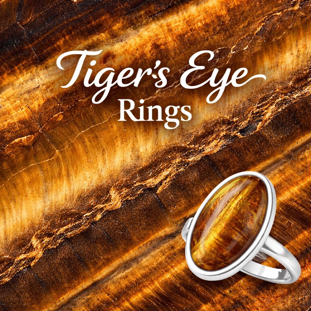 Tiger's Eye Ring with Silver Band